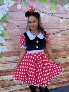 Minnie Mouse animatoare petreceri copii iasi mix negru alb rosu