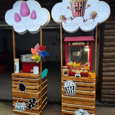 Stand de vată de zahăr și popcorn Kids Mania la eveniment